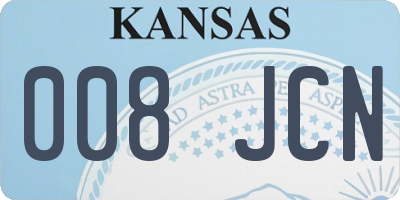KS license plate 008JCN