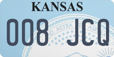 KS license plate 008JCQ