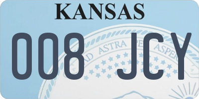 KS license plate 008JCY