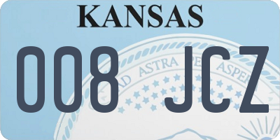 KS license plate 008JCZ