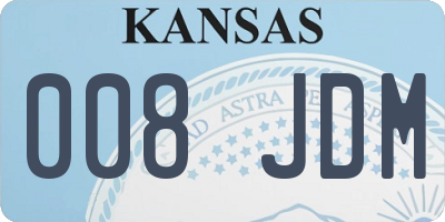 KS license plate 008JDM