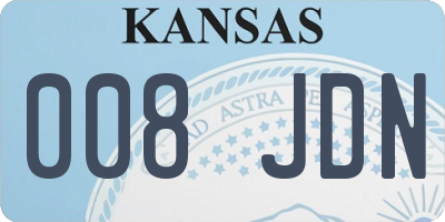 KS license plate 008JDN