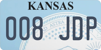KS license plate 008JDP