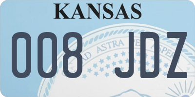 KS license plate 008JDZ