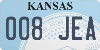 KS license plate 008JEA