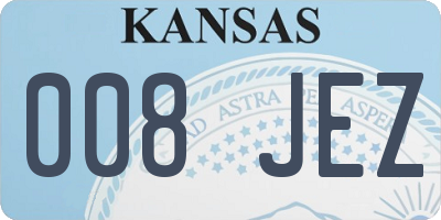 KS license plate 008JEZ