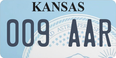 KS license plate 009AAR