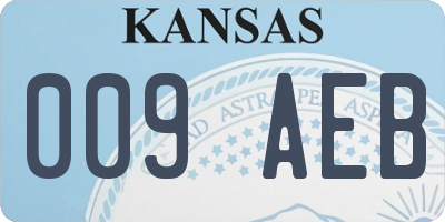 KS license plate 009AEB