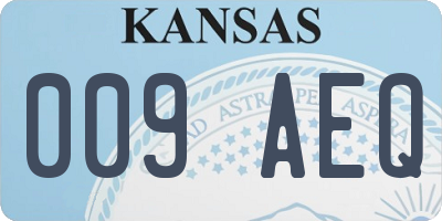 KS license plate 009AEQ