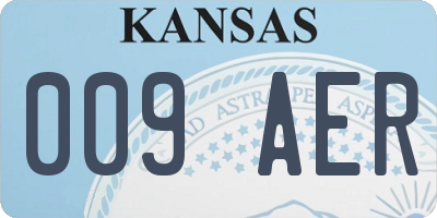 KS license plate 009AER