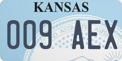 KS license plate 009AEX