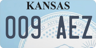 KS license plate 009AEZ