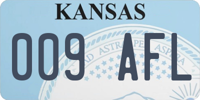 KS license plate 009AFL