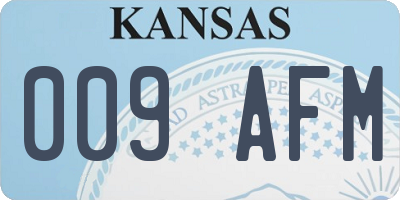 KS license plate 009AFM