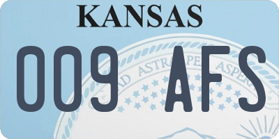 KS license plate 009AFS
