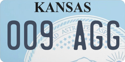 KS license plate 009AGG