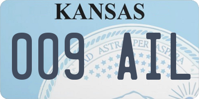 KS license plate 009AIL