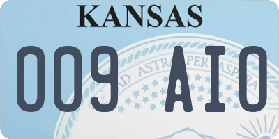 KS license plate 009AIO
