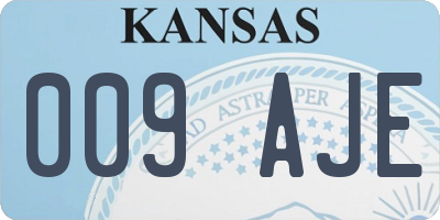 KS license plate 009AJE