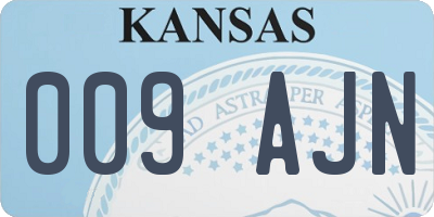 KS license plate 009AJN
