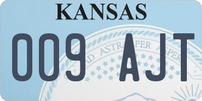 KS license plate 009AJT