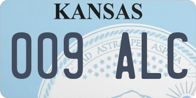 KS license plate 009ALC