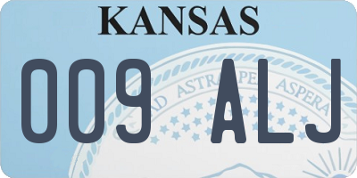 KS license plate 009ALJ