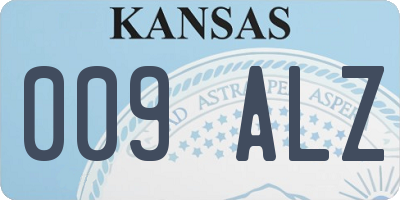 KS license plate 009ALZ