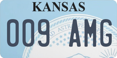 KS license plate 009AMG