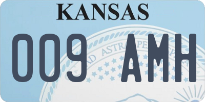 KS license plate 009AMH