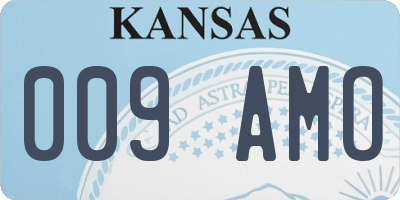 KS license plate 009AMO