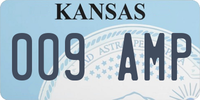 KS license plate 009AMP