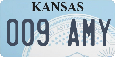 KS license plate 009AMY
