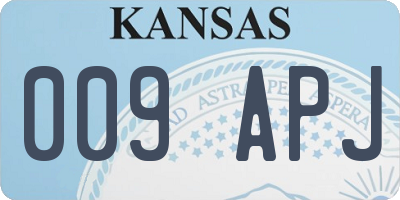 KS license plate 009APJ