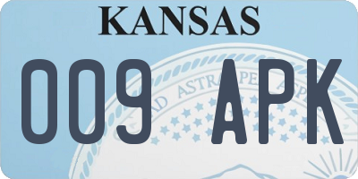 KS license plate 009APK