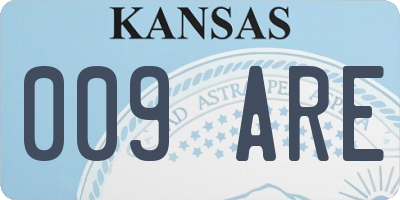 KS license plate 009ARE