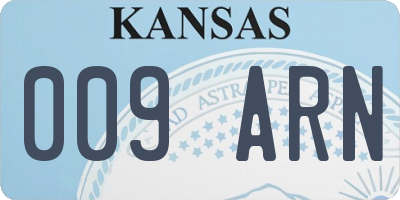 KS license plate 009ARN