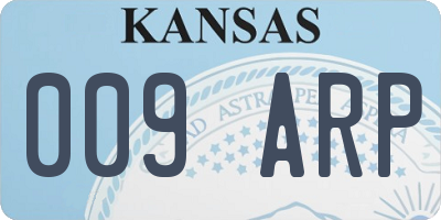 KS license plate 009ARP