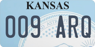 KS license plate 009ARQ