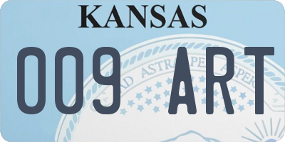 KS license plate 009ART