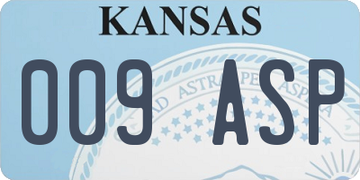 KS license plate 009ASP