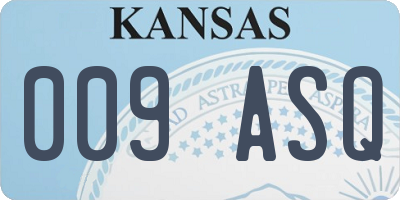 KS license plate 009ASQ