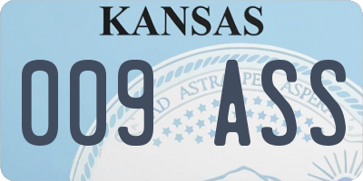 KS license plate 009ASS