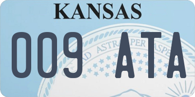 KS license plate 009ATA