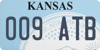 KS license plate 009ATB