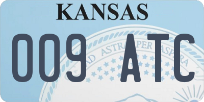 KS license plate 009ATC