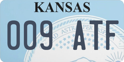 KS license plate 009ATF