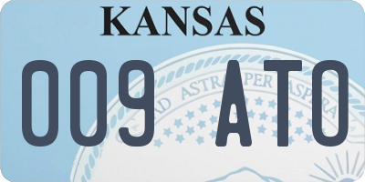 KS license plate 009ATO