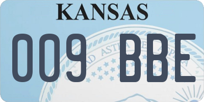 KS license plate 009BBE