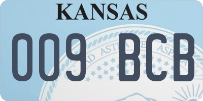 KS license plate 009BCB